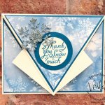 Arrow Fold Card with Snowflake Splendor Designer Paper.