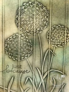 Faux Wood Carving with Dandelions Embossing Folder
