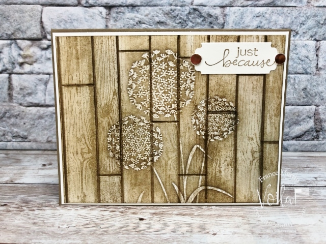 Faux Wood Carving with Dandelions Embossing Folder 