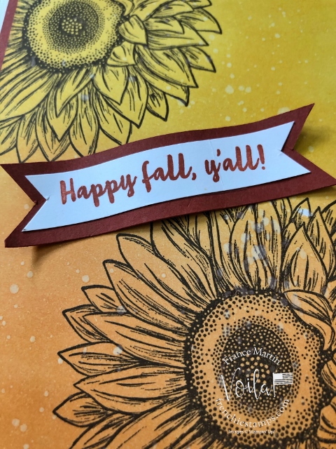 Slim Ombre card with Celebrate Sunflowers.