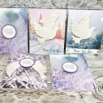 Detailed Dove Die for Christmas Card or Sympathy Card on the Feels Like Frost Designer Paper.