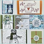Holiday Catalog stamps and product showcase with Frenchie