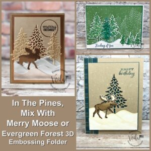 In The Pines, Merry Moose, Evergreen Forest 3D Folder