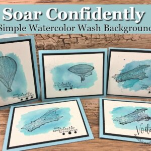 Watercolor Wash Background And Soar Confidently Stamp Set For A Masculine Card