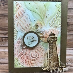 Sailing Home with Seashells 3D Embossing Folder Frame Card