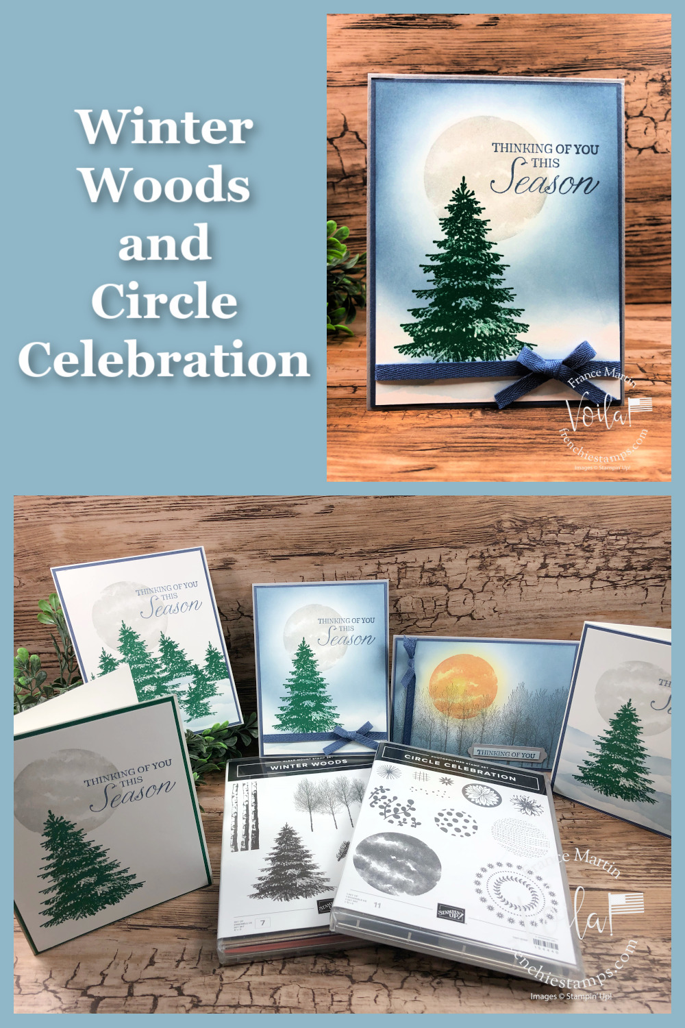 Scenery With Winter Woods and Circle Celebration