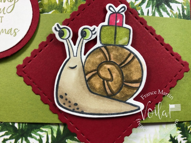 Snail It for Christmas Buckle Card.