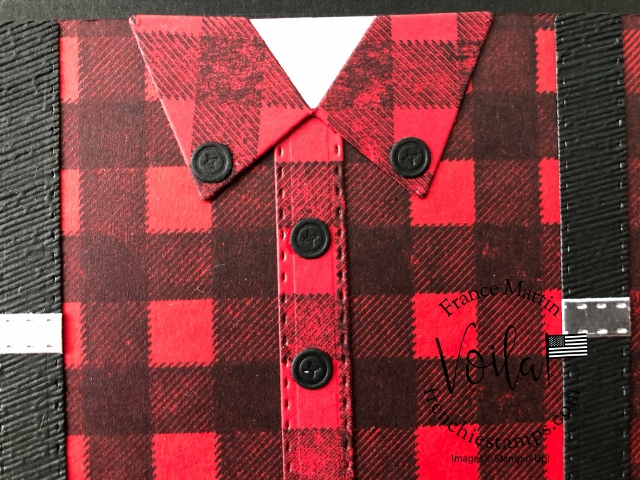 Plaid Shirt with the Buffalo Check stamp set and the Suit & Tie Dies.