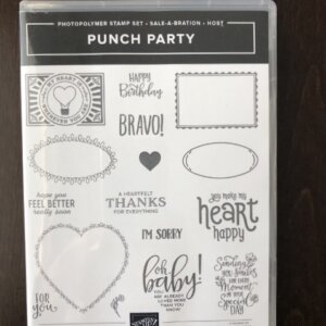 Punch Party Stamp Set  16 Photopolymer Stamps 