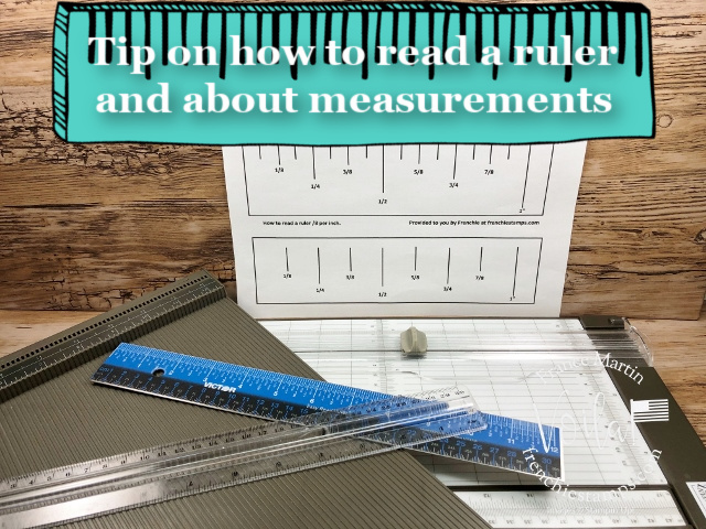 Tip on how to read a ruler and tip about measurements. 
