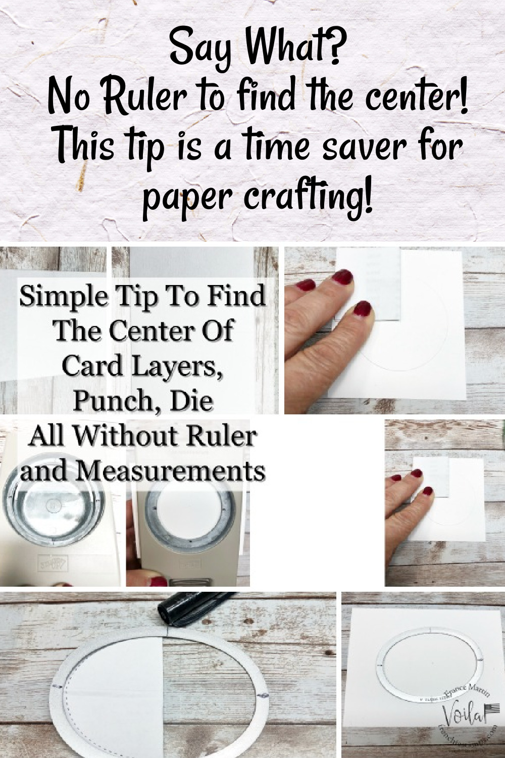 Great Tip To Find The Center Of Shapes and Cards Without A Ruler