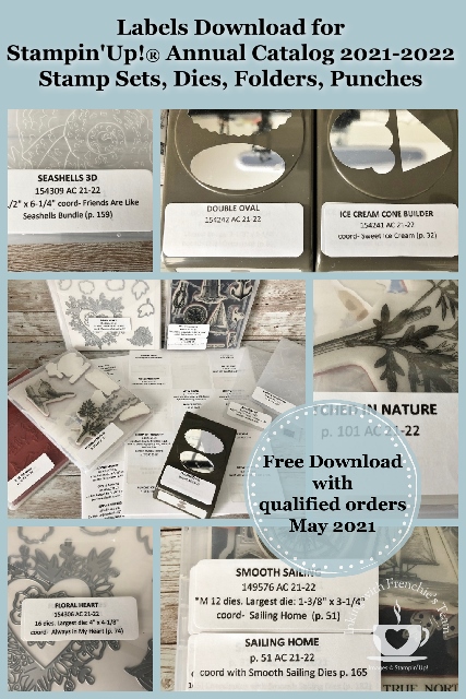 Labels to organize your Stampin'Up! products from the 2021-2022 annual catalog