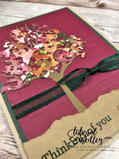 A quick card with Beautiful Trees Die and Beauty Of Friendship stamp set.