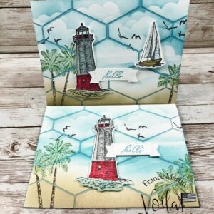 Tailored Tag Punch Ocean Scenery Patchwork Greeting Card