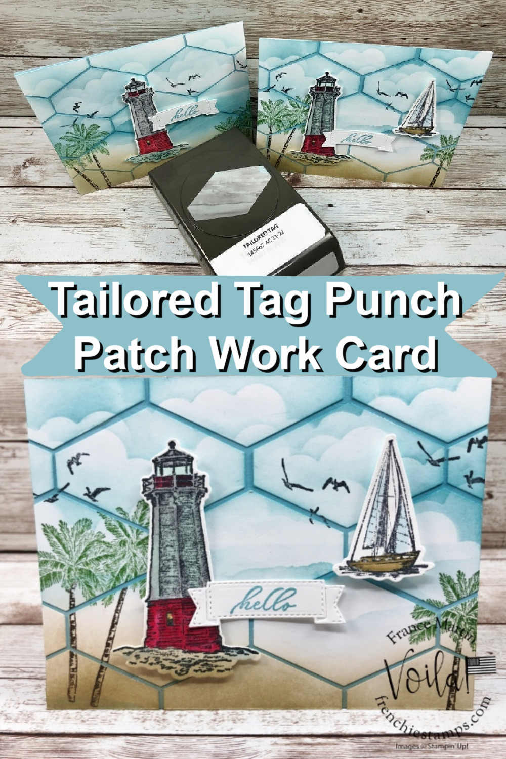 Tailored Tag Punch Ocean Scenery Patchwork Greeting Card