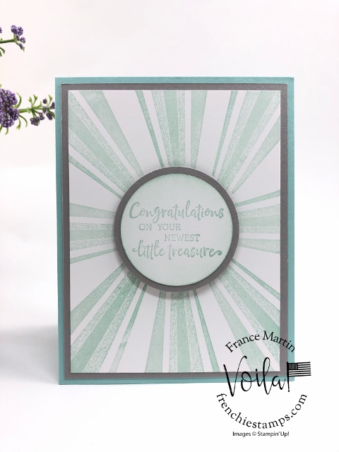 Simple Sunburst Card with After the Storm stamp set. 