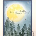Simple card with To The Moon stamp set.
