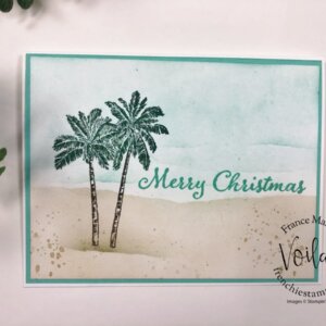 Tropical Christmas Card with Timeless Tropical stamp set.