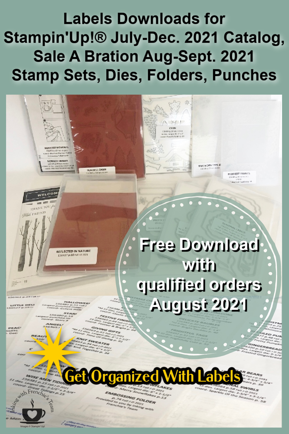 Labels to organize your Stampin\'Up!® products from the July-Dec. 2021 catalog.