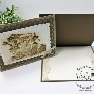 Simple Vintage Watercolor Card with Feels Like Home stamp set