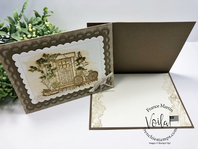 Simple Vintage Watercolor card with Feels Like Home stamp set