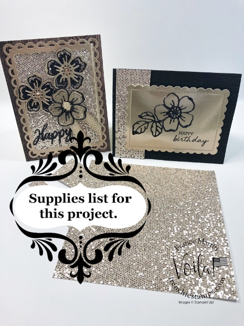 Frame Card with Summer Shadows Dies with Be Dazzling and Metallic Paper. 