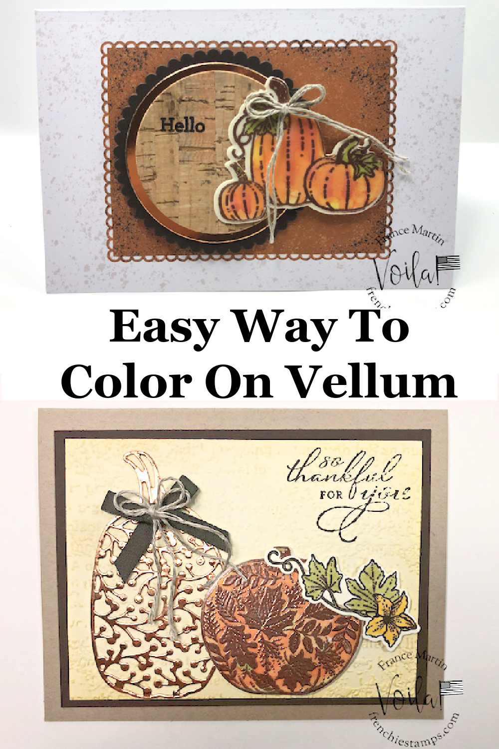 Easy way To Color On Vellum Pretty Pumpkins Set