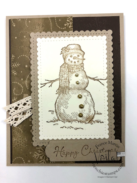 Emboss and Deboss Technique with the 3D Wintry embossing folder.