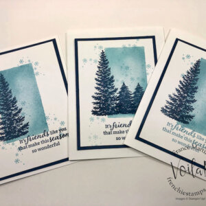 Christmas Card With Evergreen Elegance and Watercolor Shapes