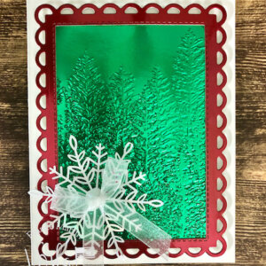 Evergreen Forest Embossing On Foil Paper