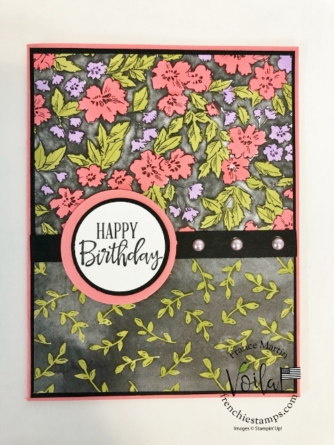 Tip to add color to the Beautifully Penned Designer Paper. Coloring with Ink, Blending Brushed, Stampin' Blends, Soft Pastel. 