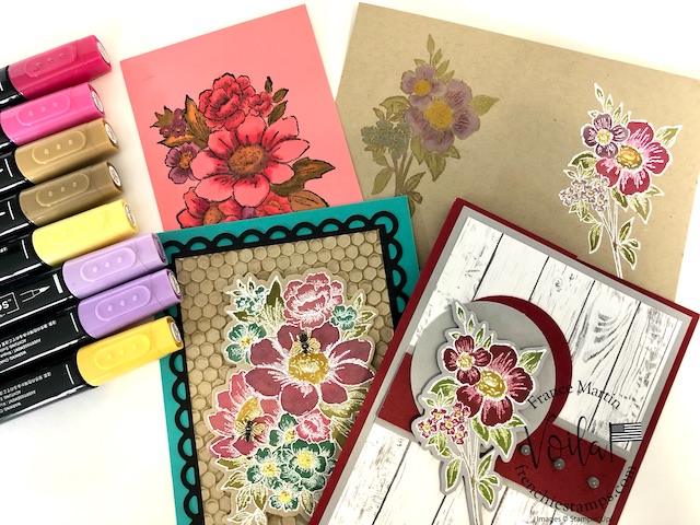 Tips to color with Stampin' Blends on color cardstocks