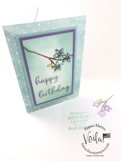 Gem Flowers on a birthday cards.