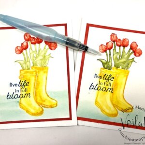 Flowering Rain Boots and Simple Watercolor