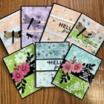 Friendly Hello Card With Two Inch Strips Designer Paper.