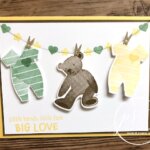 Greeting Card for Baby Boy or Girl With All For Baby Stamp Set