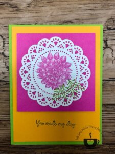 Cards Create By Frenchie Teammates Using Heart and Home Doilies