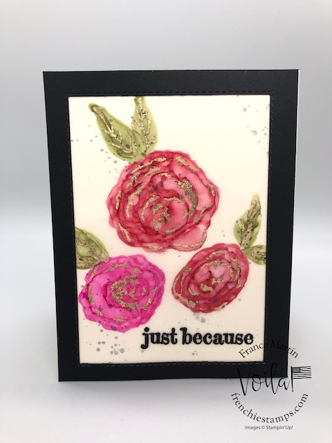 Stampin' Blends and Alcohol Flowers On Vellum
