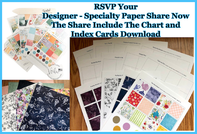 2022 Designer and Specialty Paper Share with Chart and Index Card Download