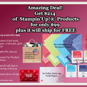 How to join Stampin’Up! and receive $214 of product for $99