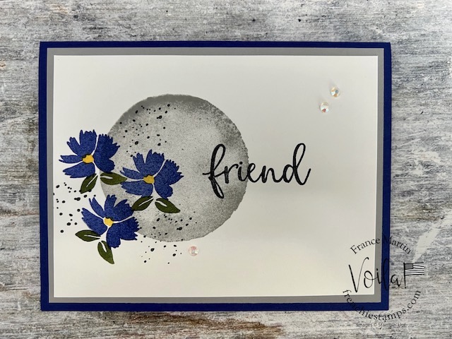 Easy Card With Watercolor Shapes With More Stamps
