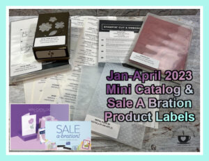 Labels to organize your Stampin'Up!® products from the Mini Catalog Jan-April 2023