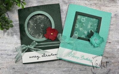 Window Card with Pretty Prints Designer Paper and Flowers & Leaves Punch