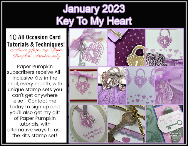 Key To My Heart January 2023 Paper Pumpkin Kit